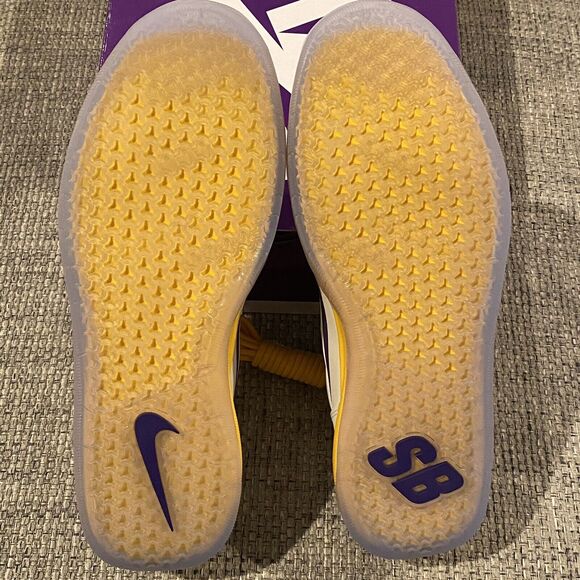 Nike SB Nyjah Free 2 Shoes NBA Los Angeles Lakers DA3439-100 Size 9 - Picture 10 of 11